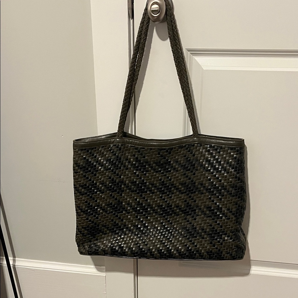 Bembien Gabrielle Bag - Houndstooth Olive/Black Houndstooth